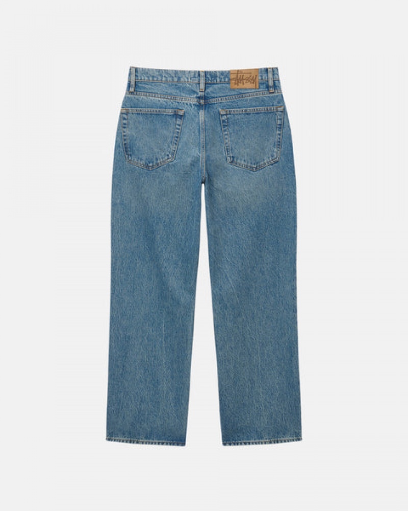 Stussy Classic Jean Denim Bukse Dame Blå Norge | FGN-3437