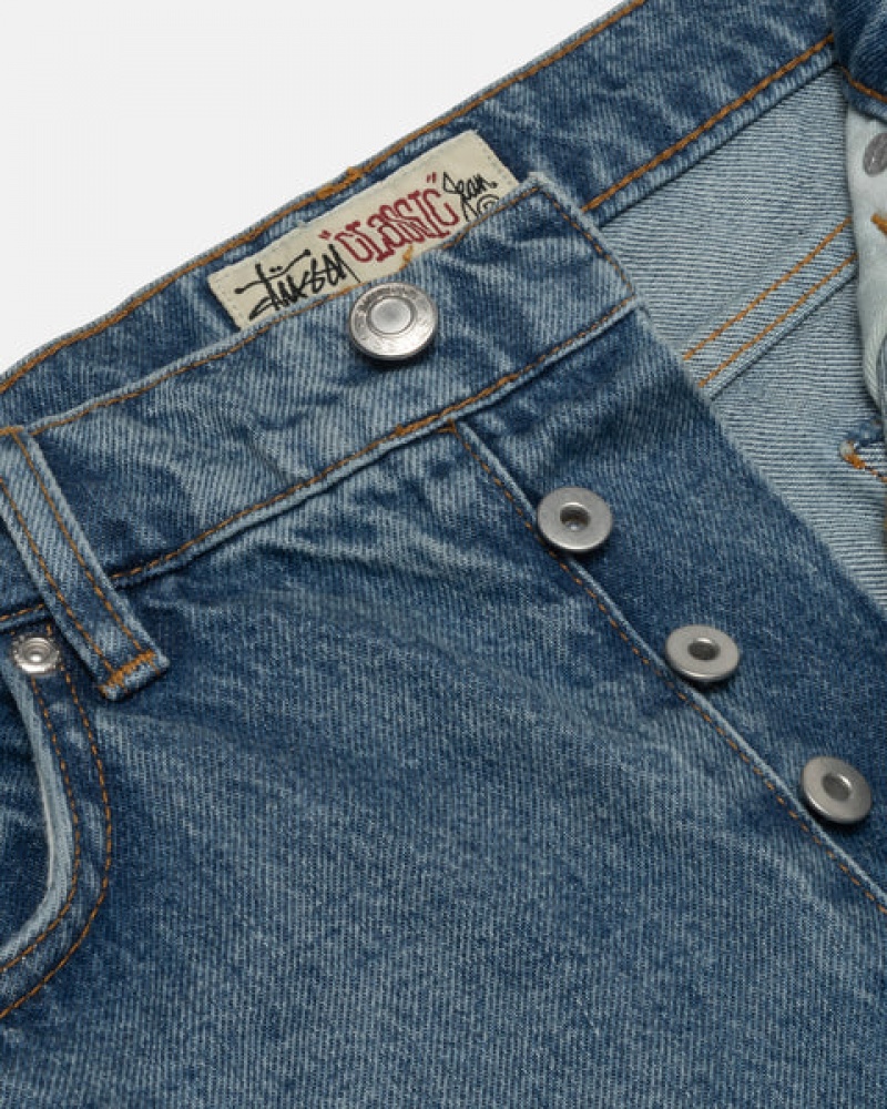 Stussy Classic Jean Denim Bukse Dame Blå Norge | FGN-3437