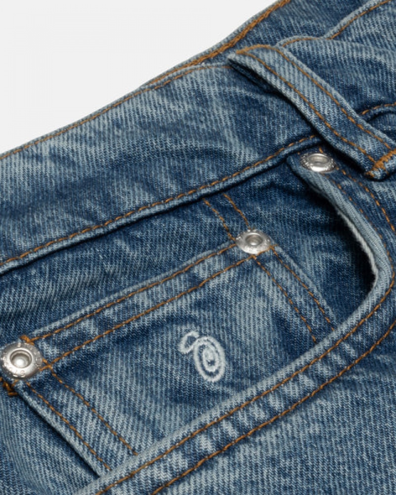 Stussy Classic Jean Denim Bukse Dame Blå Norge | FGN-3437