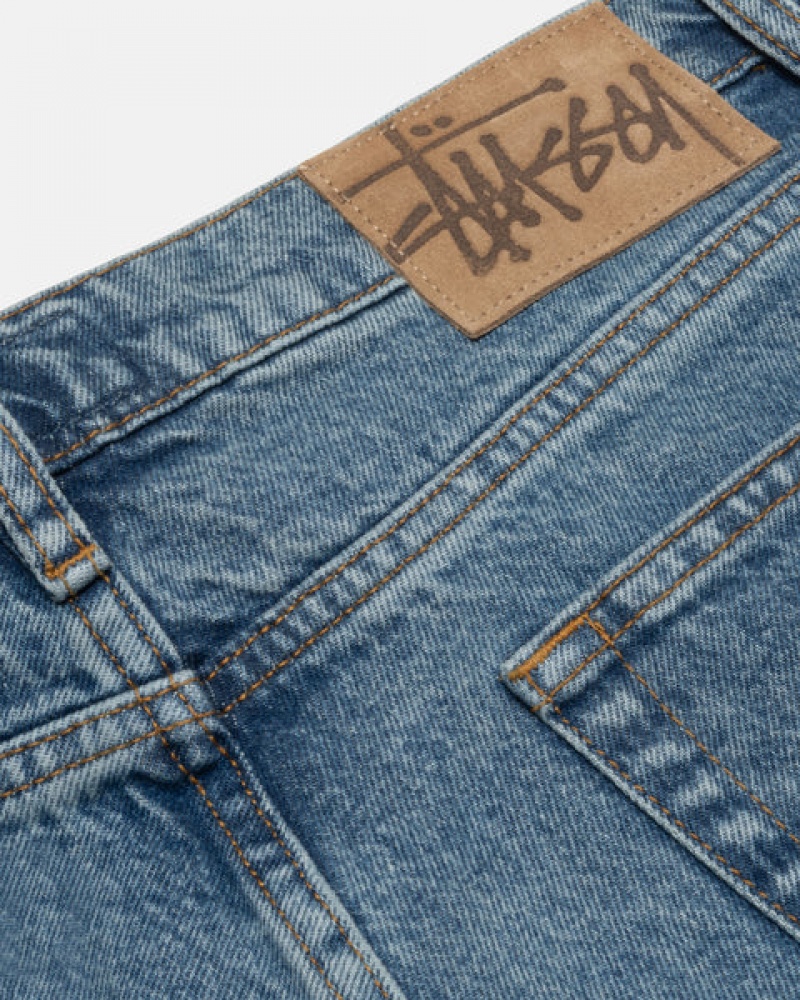 Stussy Classic Jean Denim Bukse Dame Blå Norge | FGN-3437