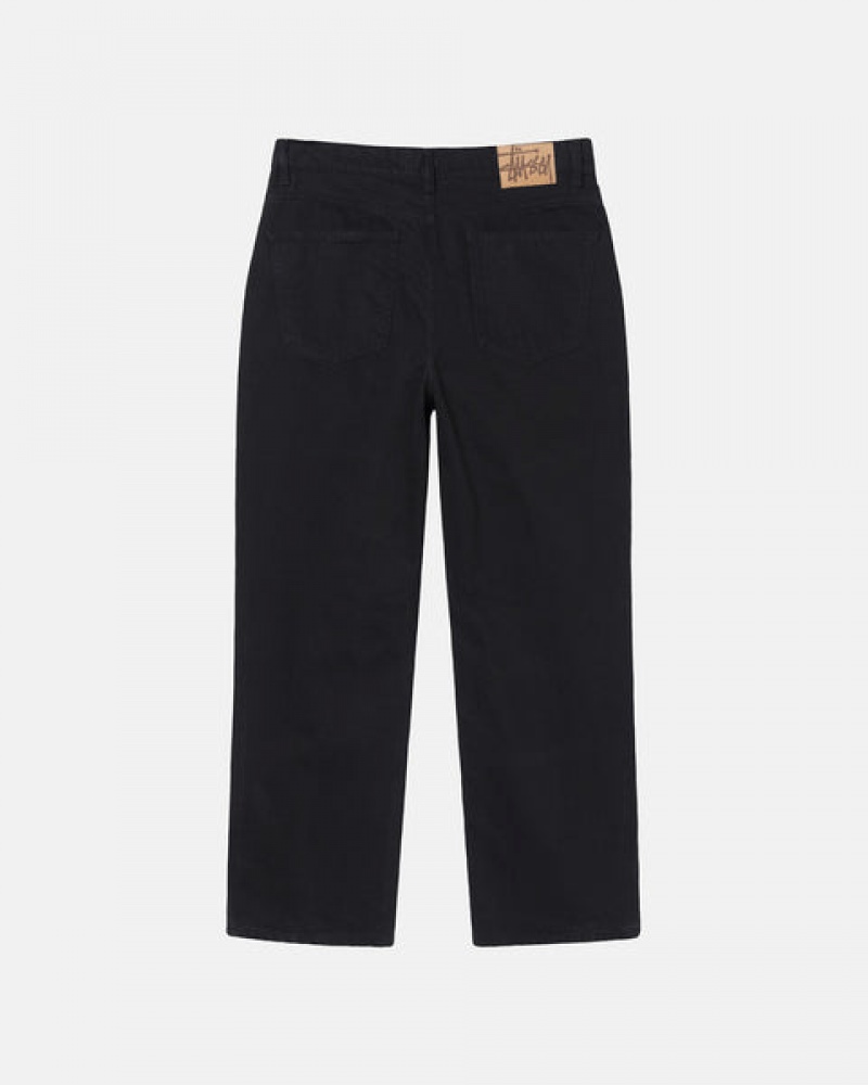 Stussy Classic Jean Overdyed Bukse Dame Svarte Norge | ILR-8181