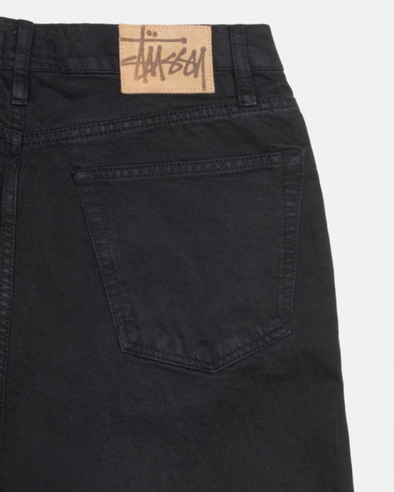 Stussy Classic Jean Overdyed Bukse Dame Svarte Norge | ILR-8181