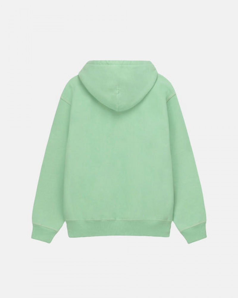 Stussy Contrast Stitch Label Hood Gensere Herre Grønn Norge | EZV-0536