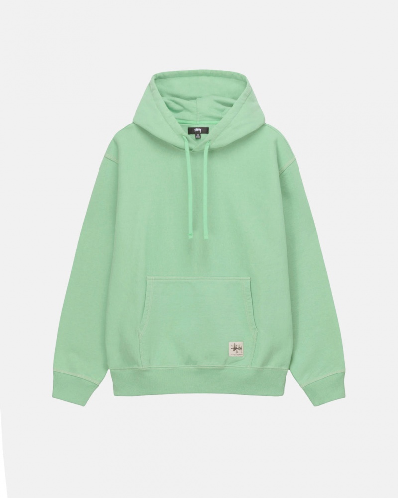 Stussy Contrast Stitch Label Hood Gensere Herre Grønn Norge | EZV-0536