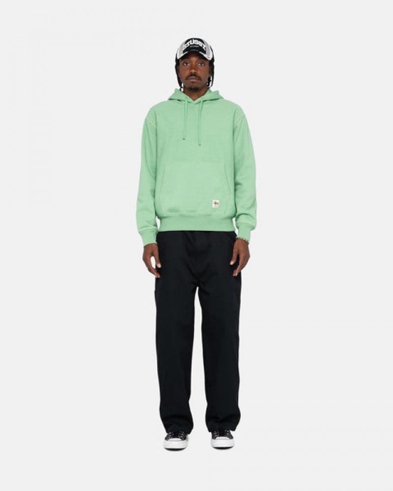 Stussy Contrast Stitch Label Hood Gensere Dame Grønn Norge | YAW-6727