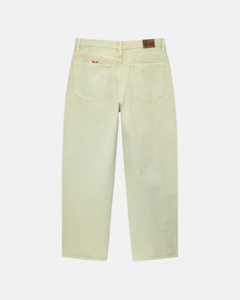 Stussy Double Dye Big 'Ol Jeans Bukse Dame Pisket Krem Norge | YLC-6250