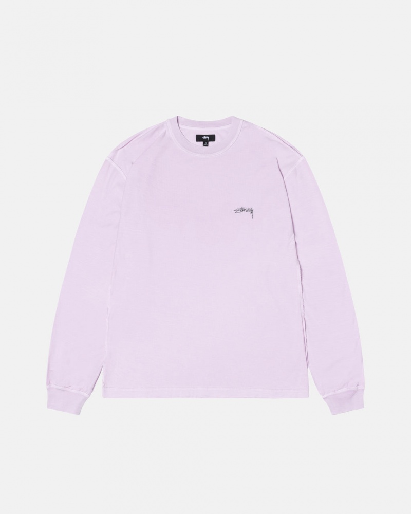 Stussy Lazy Ls Tee T Skjorte Dame Lilla Norge | LXE-1872