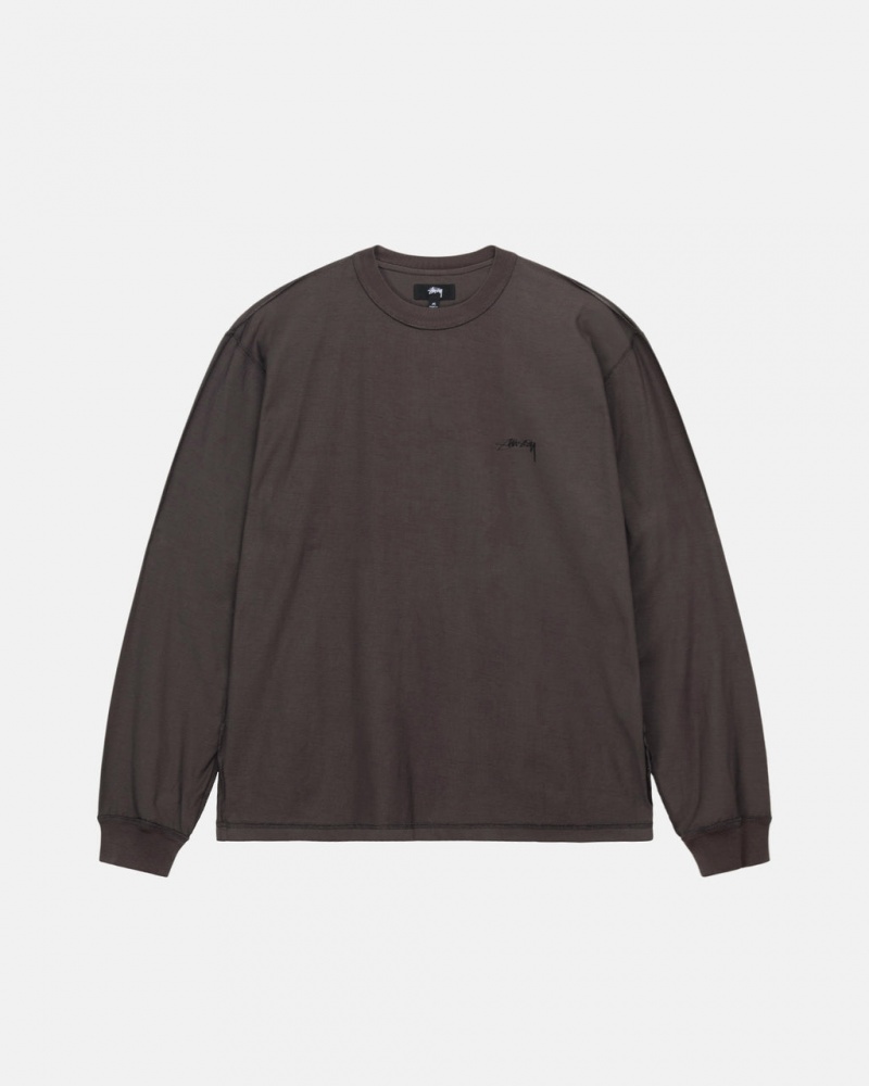 Stussy Lazy Ls Tee T Skjorte Dame Svarte Norge | WVW-4243