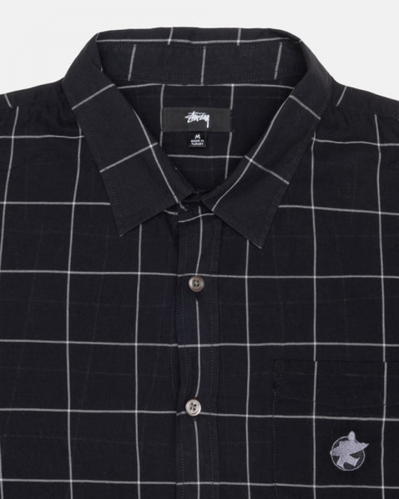 Stussy Light Weight Classic Shirt Skjorte Dame Svarte Norge | UFP-3455