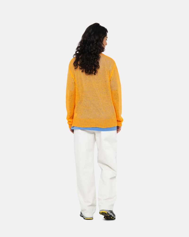 Stussy Loose Knit Genser Gensere Herre Oransje Norge | LOY-7193