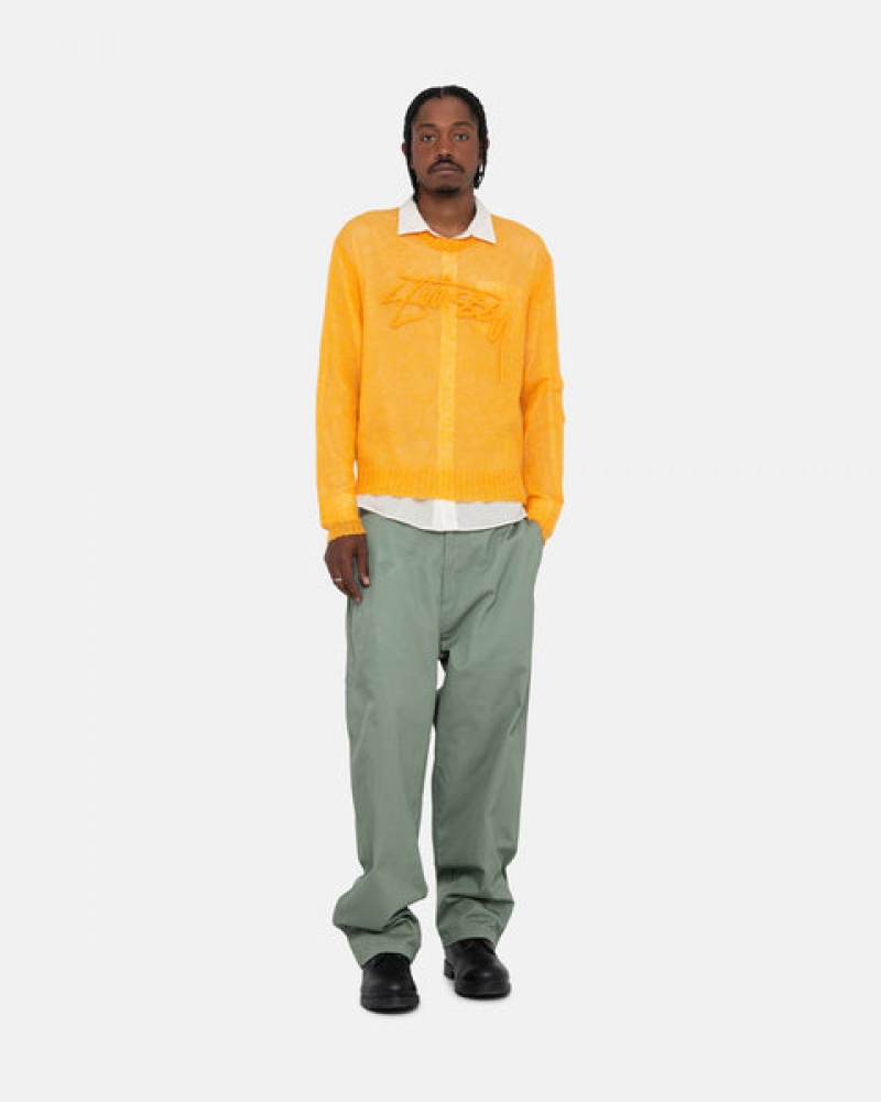 Stussy Loose Knit Genser Gensere Herre Oransje Norge | LOY-7193