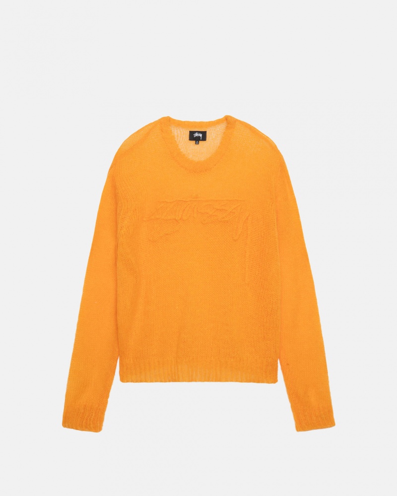 Stussy Loose Knit Genser Gensere Herre Oransje Norge | LOY-7193