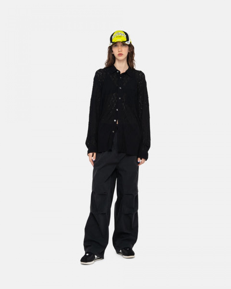 Stussy Nyco Over Trousers Bukse Dame Svarte Norge | MMR-8297