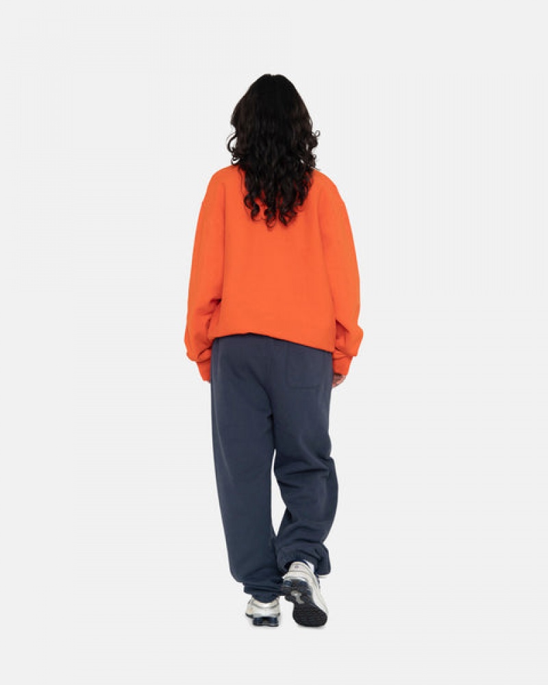 Stussy Overdyed Stock Logo Crew Gensere Herre Oransje Norge | TZQ-1385