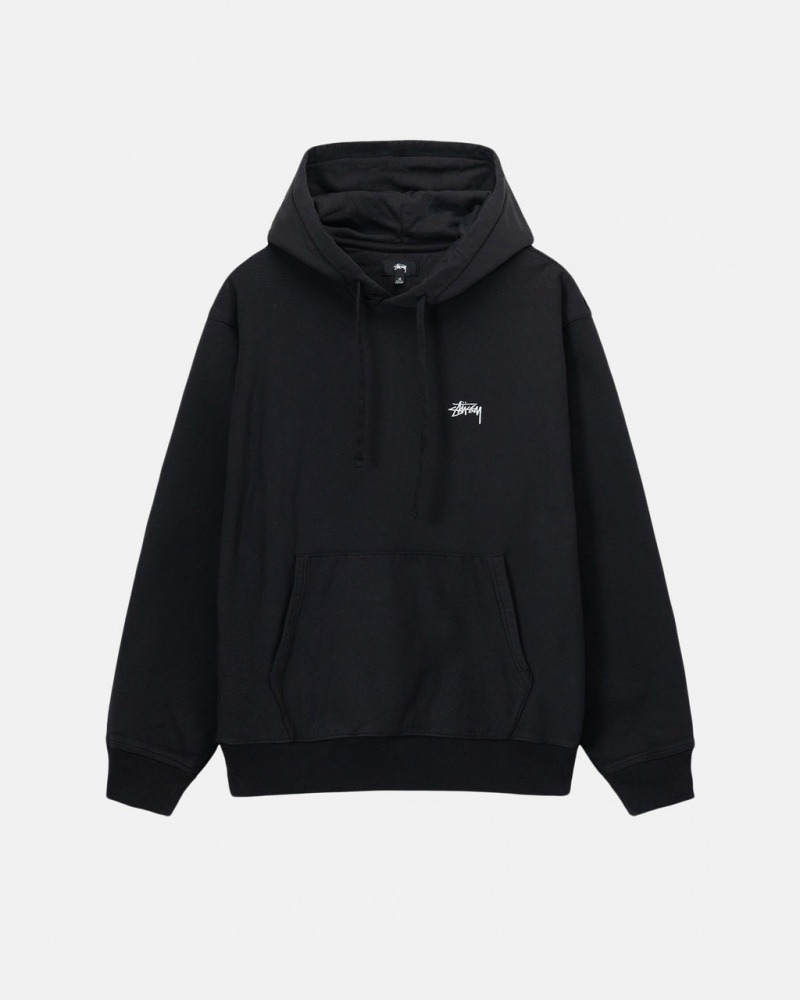 Stussy Overdyed Stock Logo Hoodie Hettegenser Herre Svarte Norge | WZW-2253