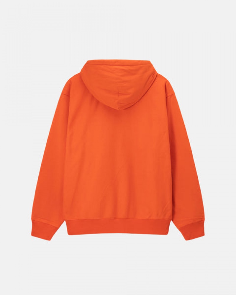 Stussy Overdyed Stock Logo Hoodie Hettegenser Herre Oransje Norge | EYE-9103