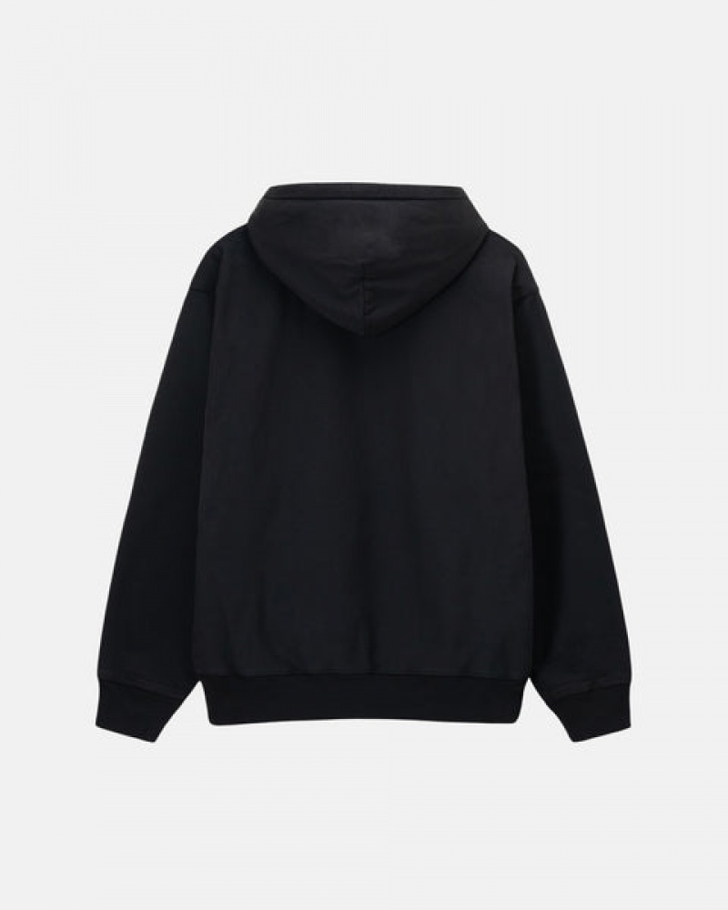 Stussy Overdyed Stock Logo Hoodie Hettegenser Dame Svarte Norge | NDN-4872