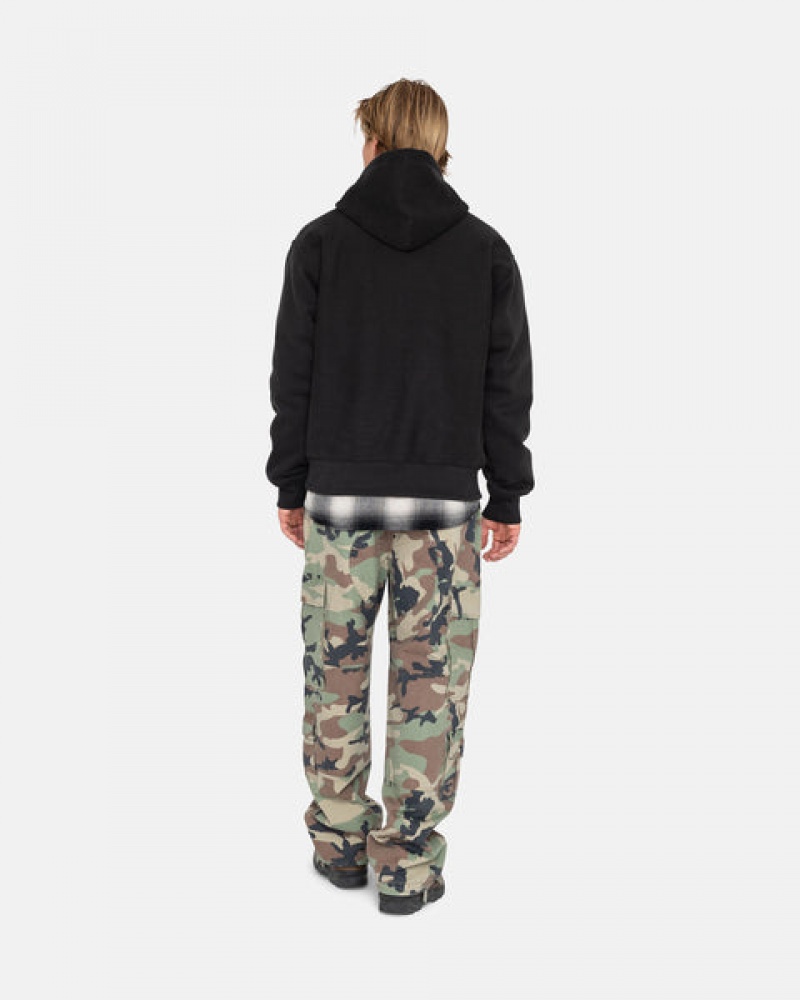 Stussy Overdyed Stock Logo Hoodie Hettegenser Dame Svarte Norge | NDN-4872