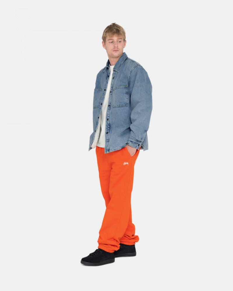 Stussy Overdyed Stock Logo Pant Gensere Dame Oransje Norge | HJX-1214