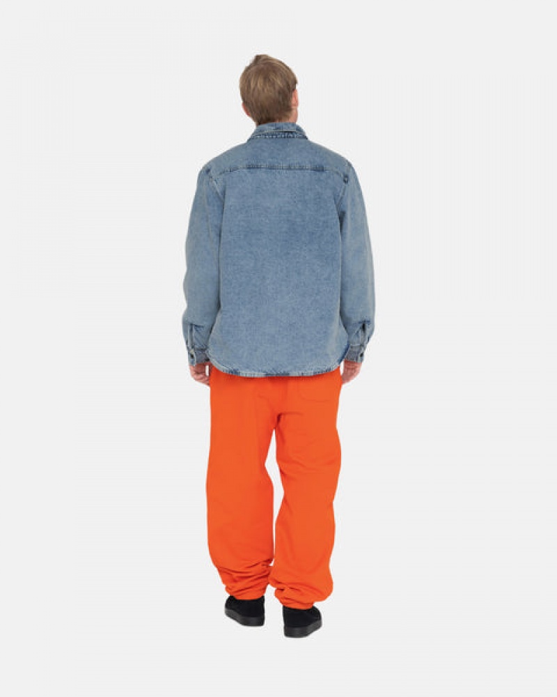 Stussy Overdyed Stock Logo Pant Gensere Dame Oransje Norge | HJX-1214