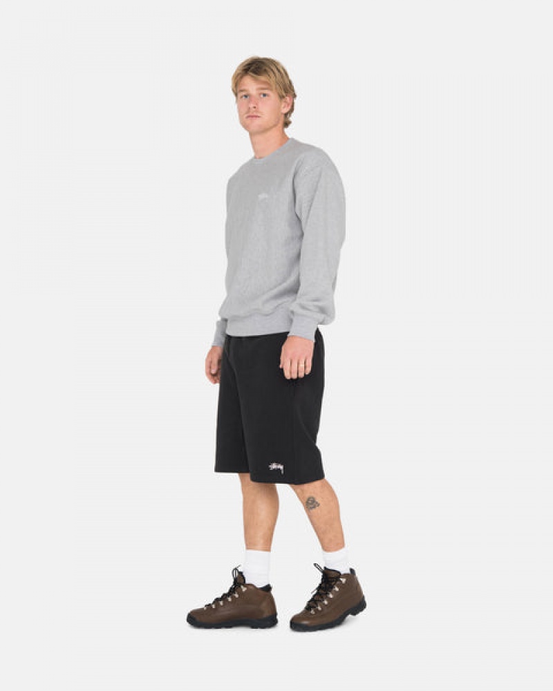 Stussy Overdyed Stock Logo Sweat Kort Shorts Herre Svarte Norge | PIY-4299