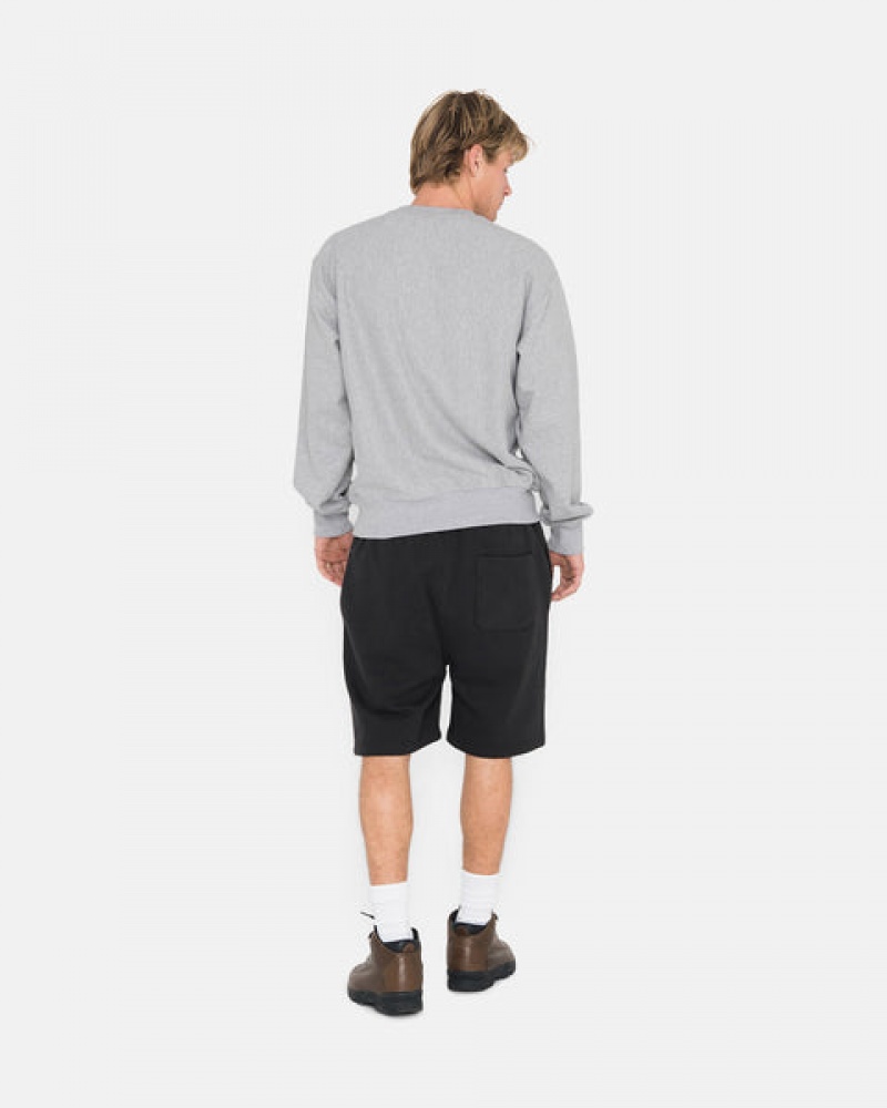 Stussy Overdyed Stock Logo Sweat Kort Shorts Herre Svarte Norge | PIY-4299