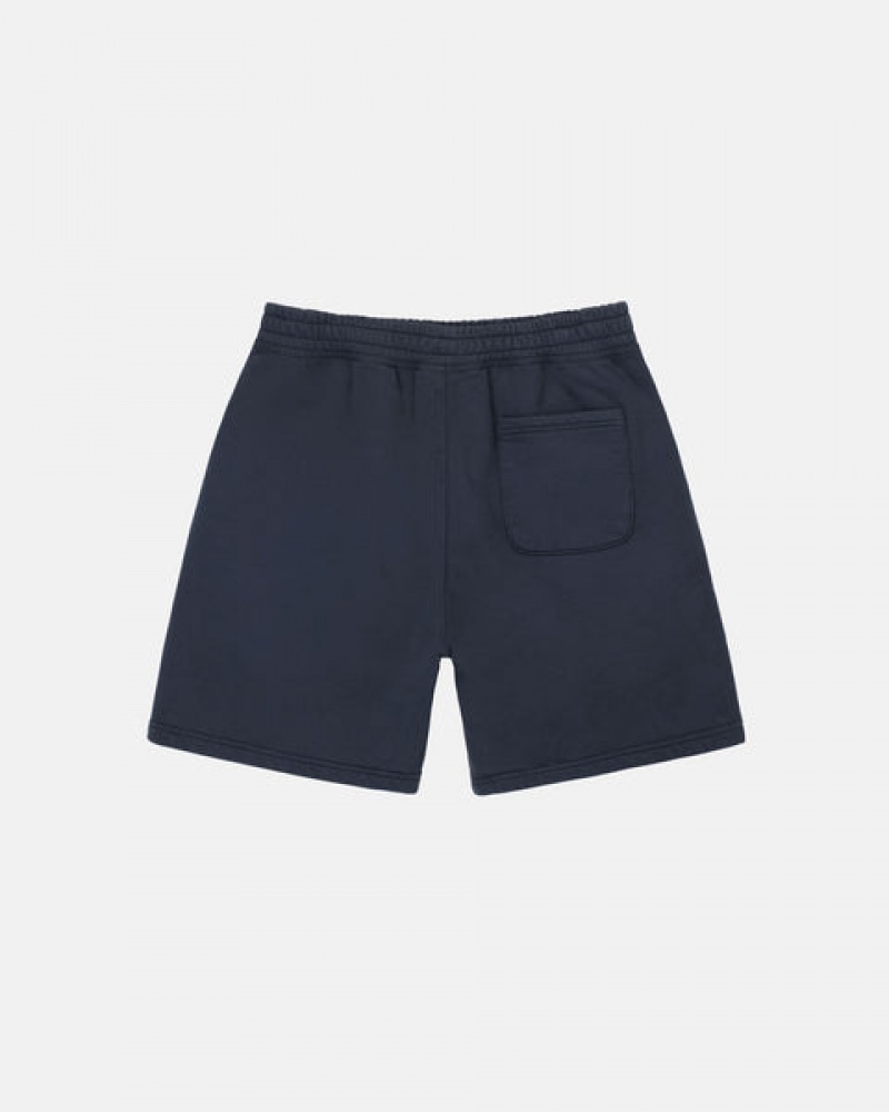 Stussy Overdyed Stock Logo Sweat Kort Shorts Herre Marineblå Norge | TRH-5616