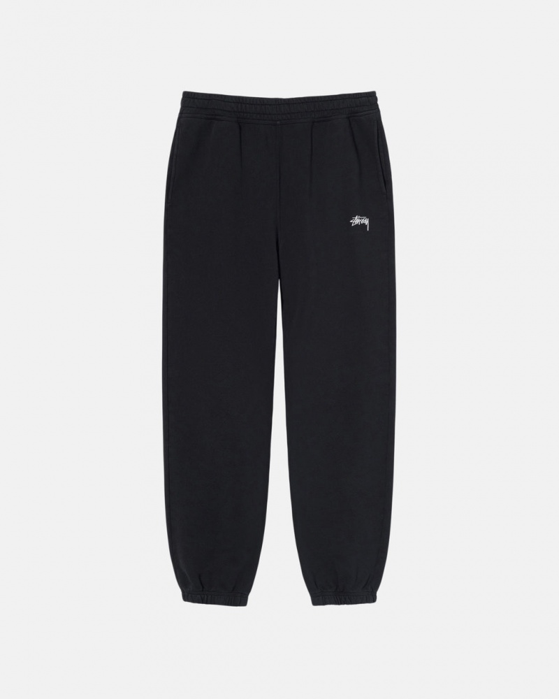 Stussy Overdyed Stock Logo Sweatpant Joggebukser Herre Svarte Norge | EMJ-8059