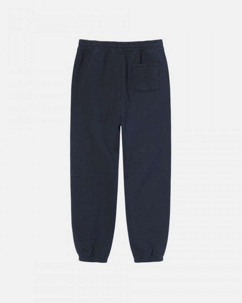 Stussy Overdyed Stock Logo Sweatpant Joggebukser Dame Marineblå Norge | EPS-7007