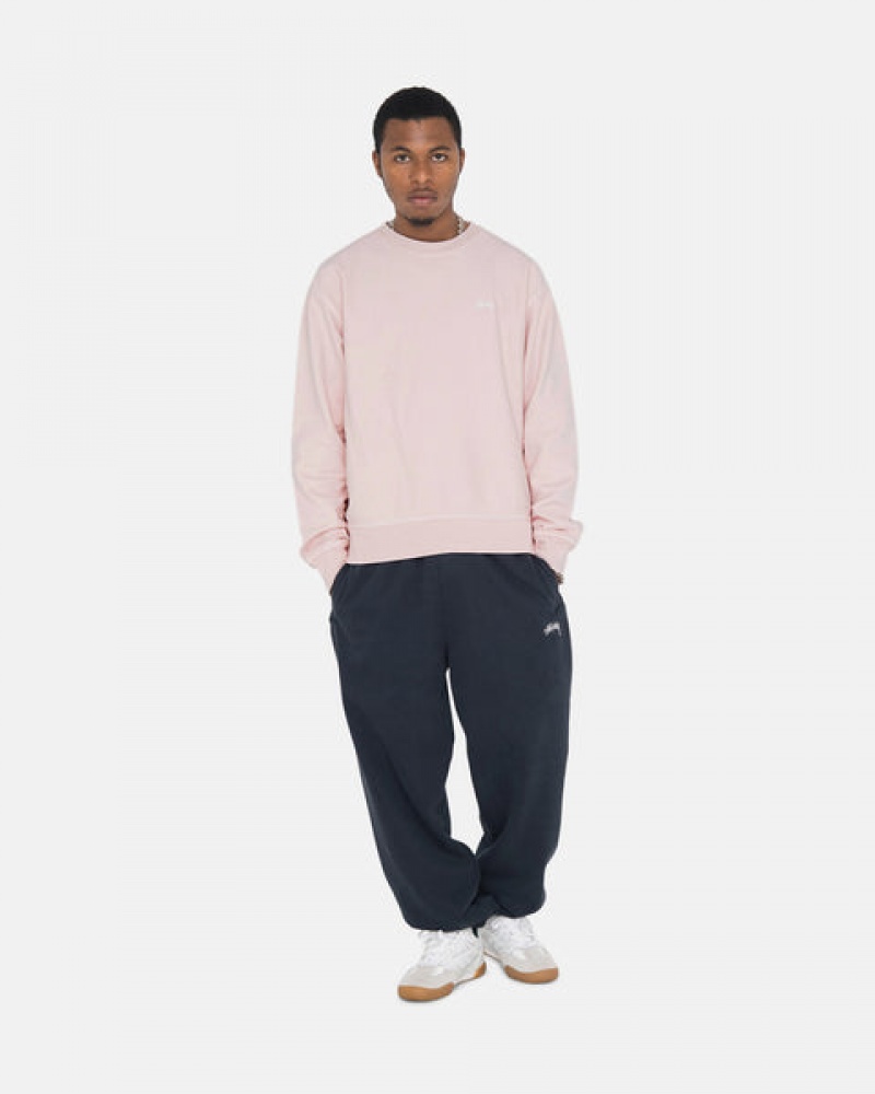 Stussy Overdyed Stock Logo Sweatpant Joggebukser Dame Marineblå Norge | EPS-7007