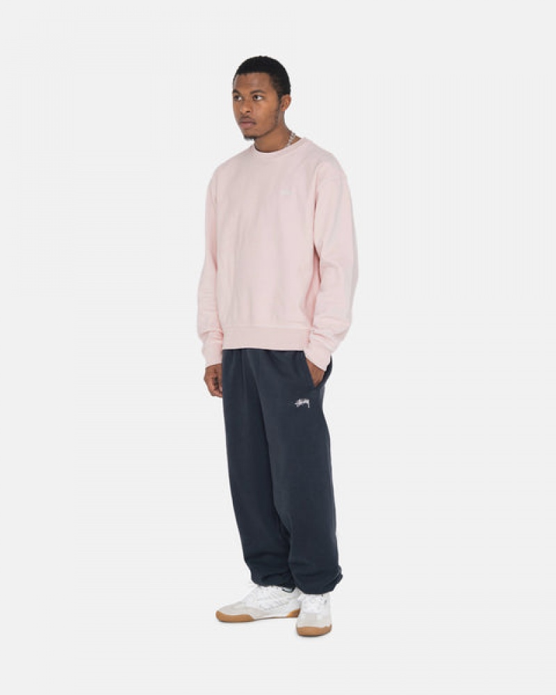 Stussy Overdyed Stock Logo Sweatpant Joggebukser Dame Marineblå Norge | EPS-7007