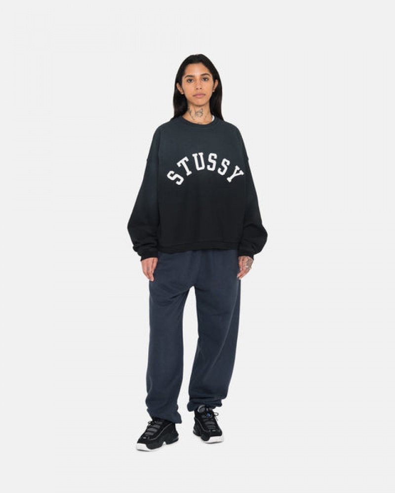 Stussy Overdyed Stock Logo Sweatpant Joggebukser Dame Marineblå Norge | EPS-7007