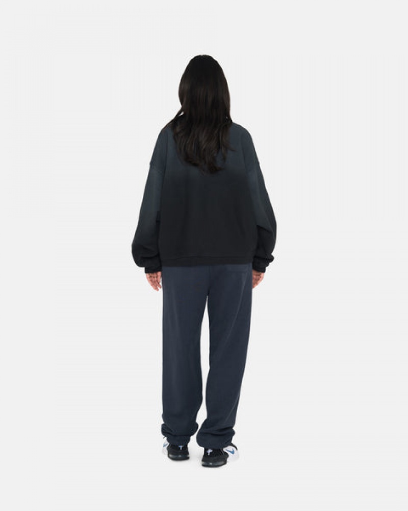 Stussy Overdyed Stock Logo Sweatpant Joggebukser Dame Marineblå Norge | EPS-7007