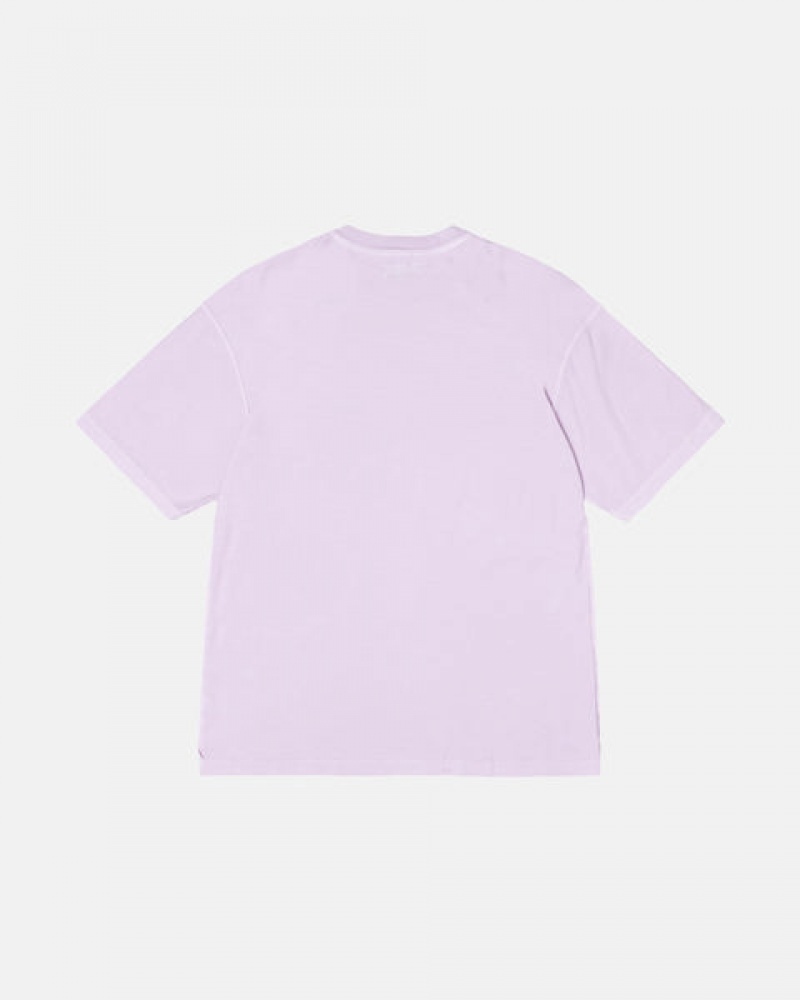 Stussy Pig. Dyed Inside Out Crew T Skjorte Dame Lilla Norge | EEU-5203