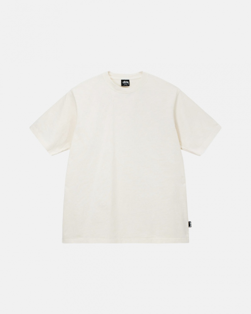 Stussy Pigment Dyed Crew T Skjorte Dame Beige Norge | CTG-0437