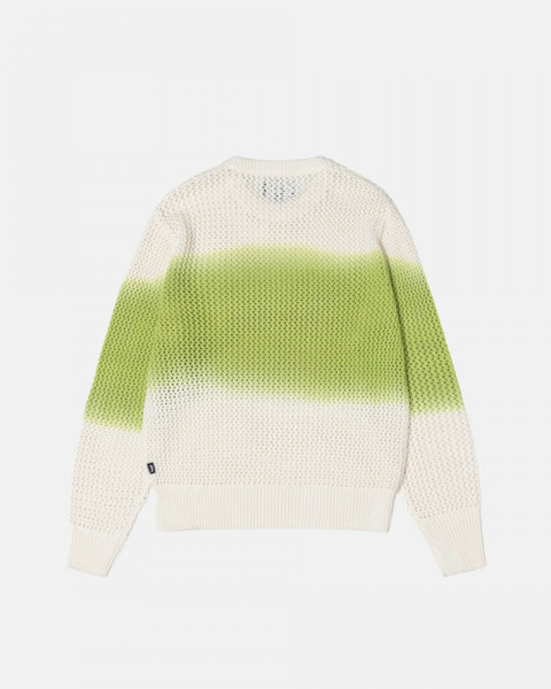 Stussy Pigment Dyed Loose Gauge Knit Genser Gensere Herre Mørke Grønn Norge | TTI-3715