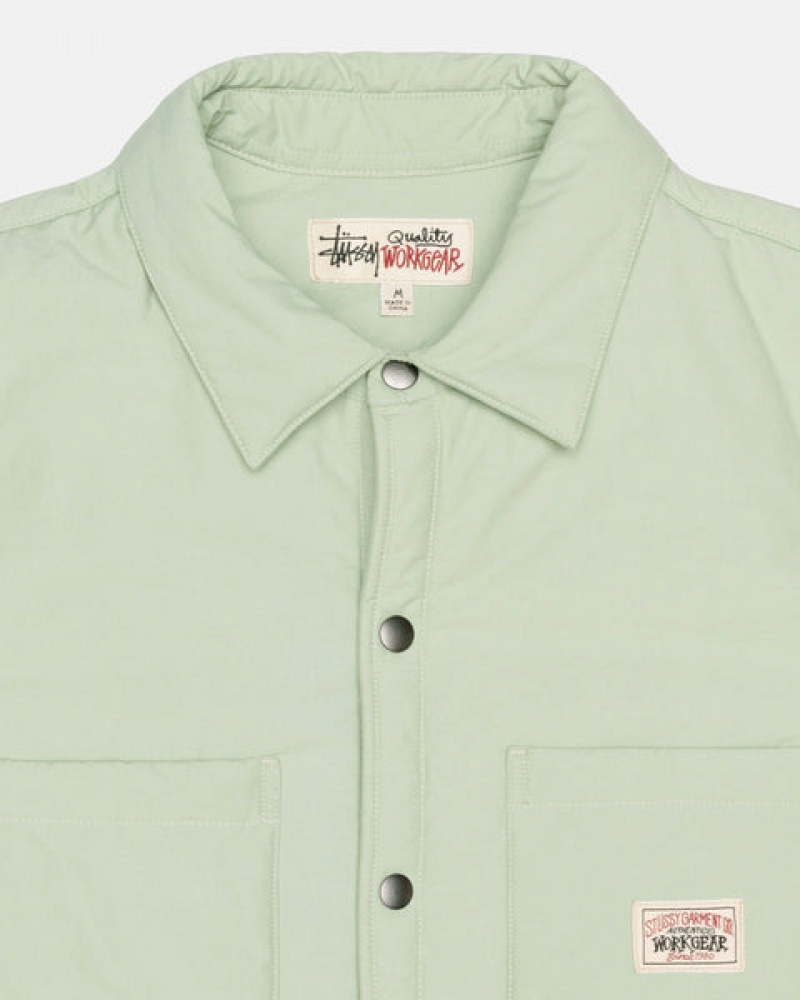 Stussy Polstret Tech Over Shirt Skjorte Herre Grønn Norge | VHW-1529