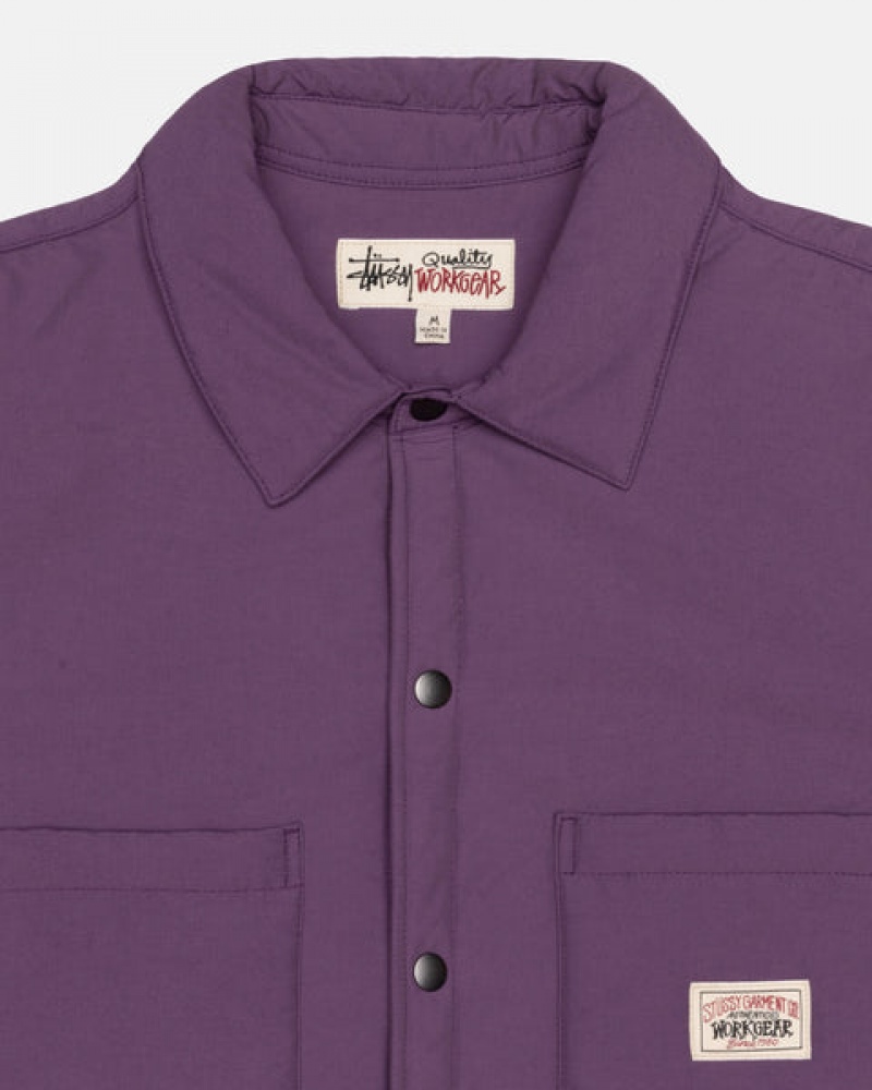 Stussy Polstret Tech Over Shirt Skjorte Herre Lilla Norge | OOZ-8473