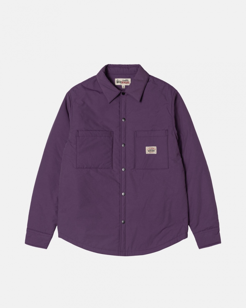 Stussy Polstret Tech Over Shirt Skjorte Herre Lilla Norge | OOZ-8473