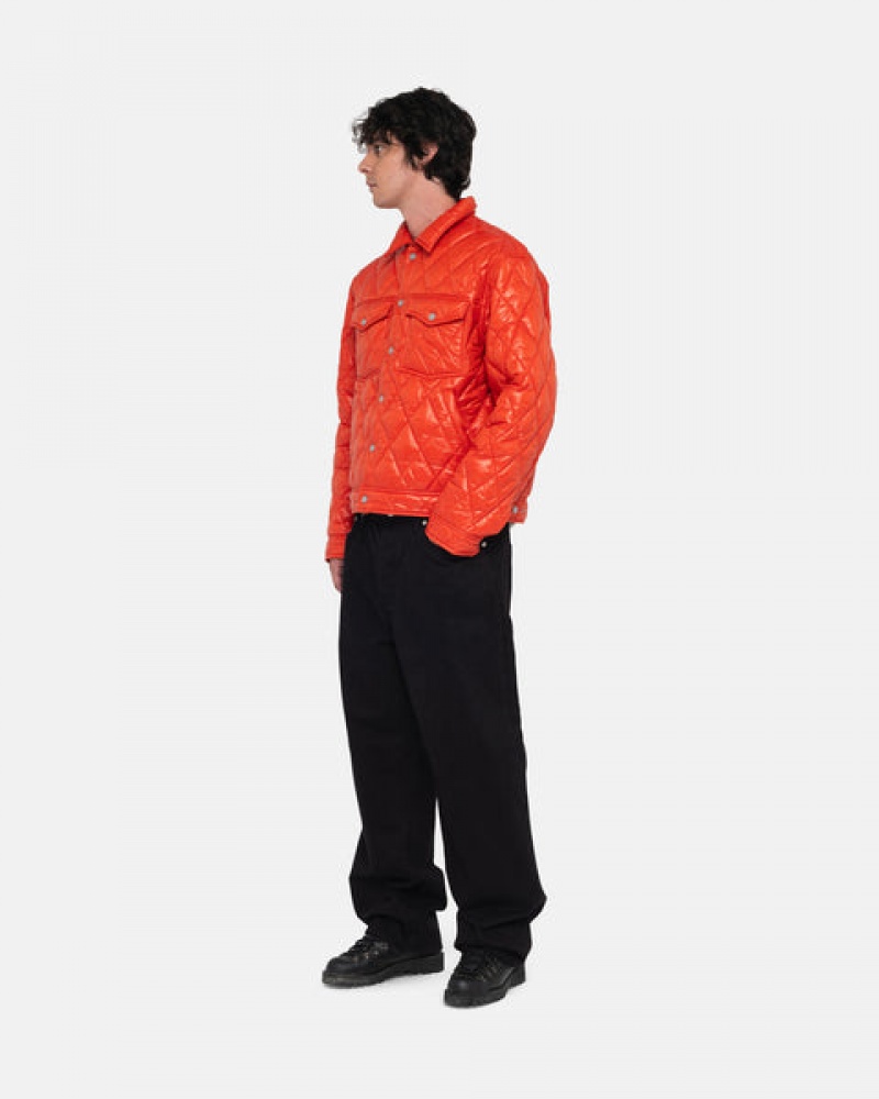 Stussy Ranch Jacket Vattert Nylon Jakker Herre Rød Norge | BVP-3906