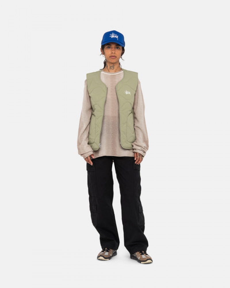 Stussy Recycled Nylon Liner Vest Vest Dame Brune Norge | PUG-2072