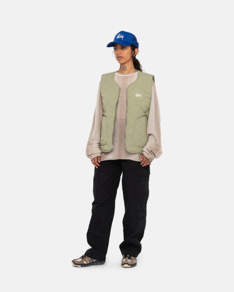 Stussy Recycled Nylon Liner Vest Vest Dame Brune Norge | PUG-2072