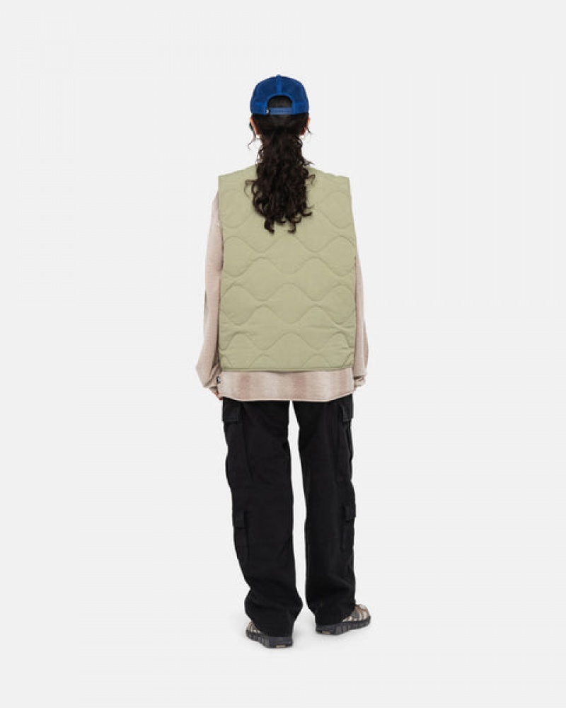 Stussy Recycled Nylon Liner Vest Vest Dame Brune Norge | PUG-2072