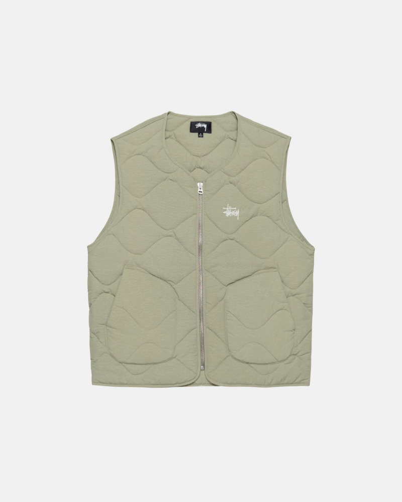 Stussy Recycled Nylon Liner Vest Vest Dame Brune Norge | PUG-2072