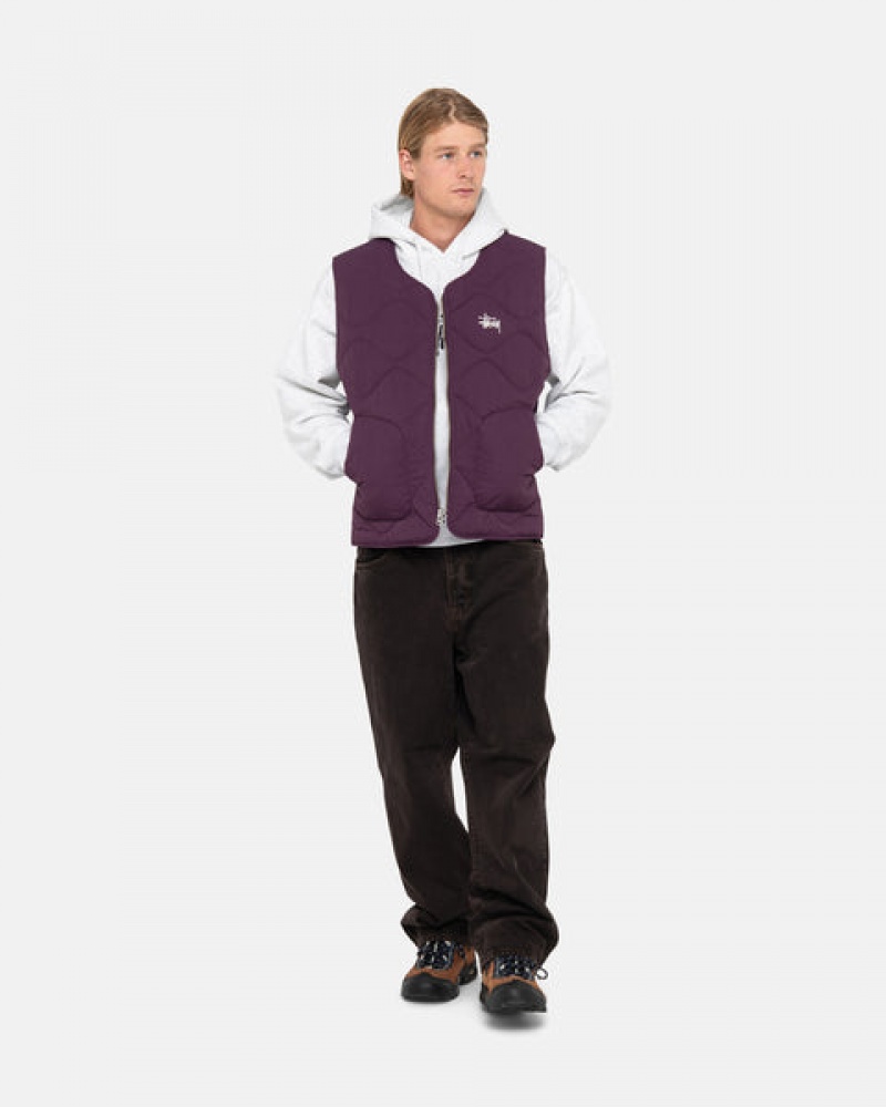 Stussy Recycled Nylon Liner Vest Vest Dame Fuchsia Norge | GZV-0746