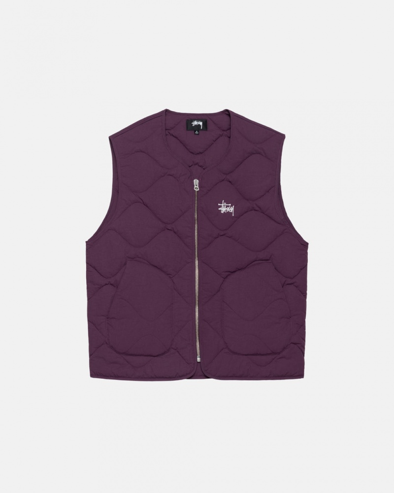 Stussy Recycled Nylon Liner Vest Vest Dame Fuchsia Norge | GZV-0746