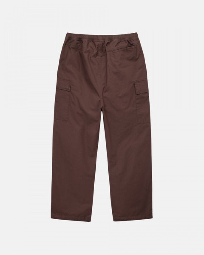 Stussy Ripstop Cargo Beach Pant Bukse Dame Brune Norge | HXI-4333