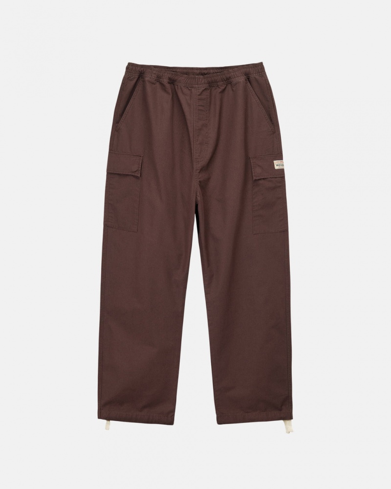 Stussy Ripstop Cargo Beach Pant Bukse Dame Brune Norge | HXI-4333