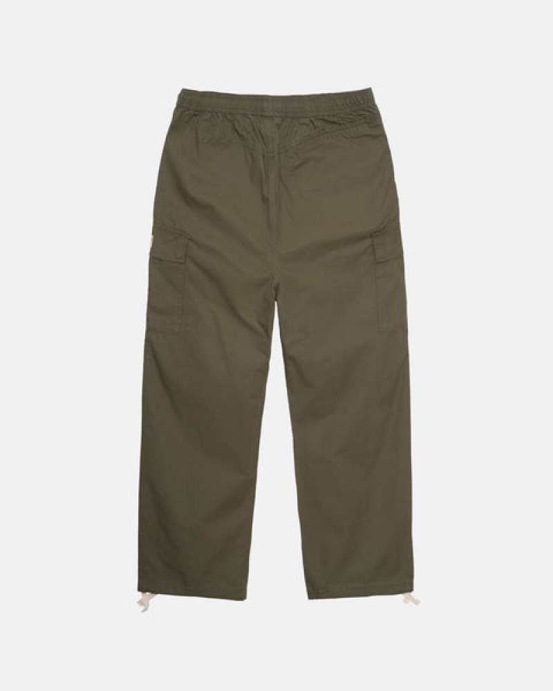 Stussy Ripstop Cargo Beach Pant Bukse Dame Olivengrønne Norge | WGM-0142