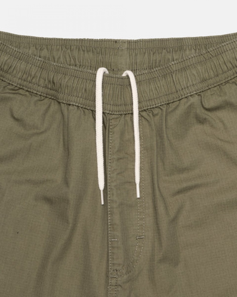 Stussy Ripstop Cargo Beach Pant Bukse Dame Olivengrønne Norge | WGM-0142